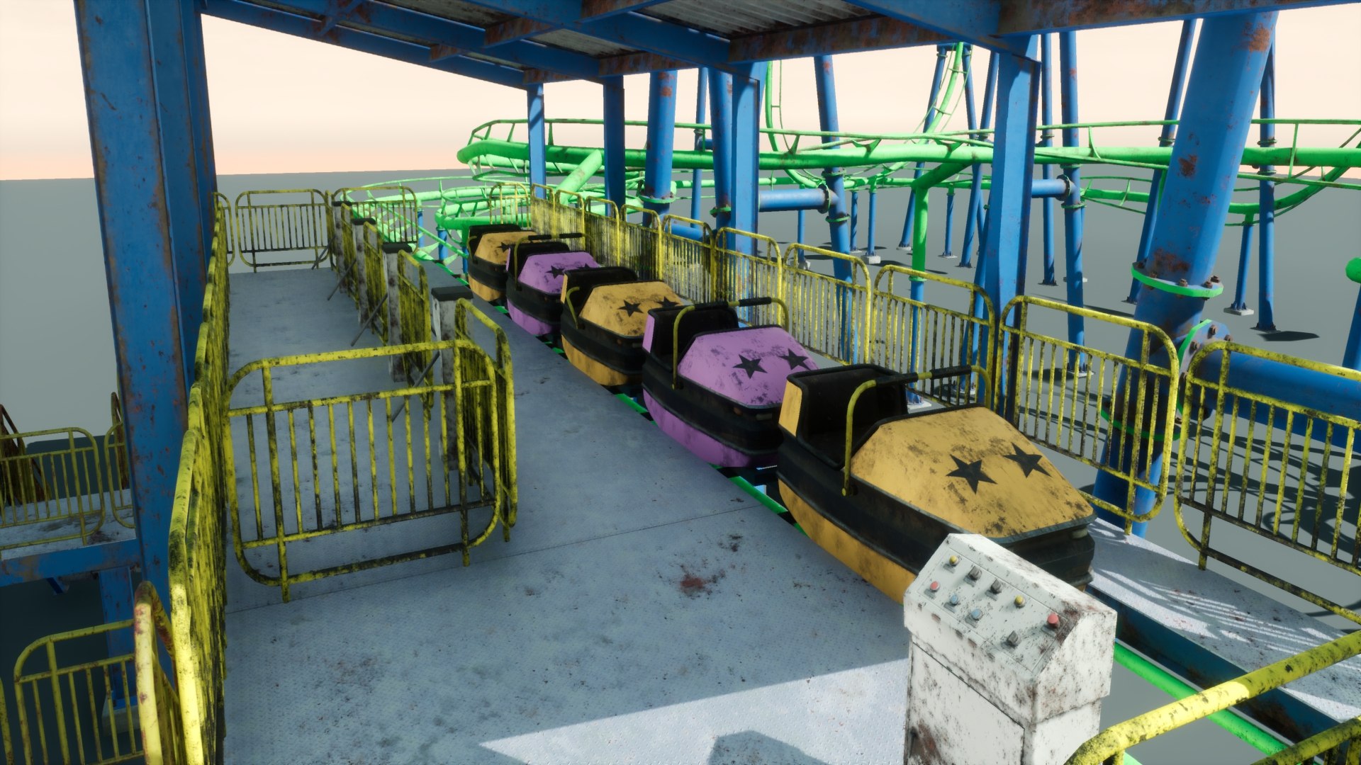 Pbr Roller Coaster Model - TurboSquid 1317058
