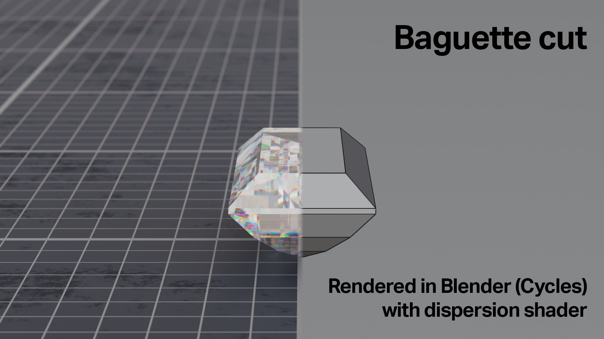 Pack of 18 gem cuts for jewelry - diamonds 3D model https://p.turbosquid.com/ts-thumb/9X/DVkhOp/4B/baguette_cut_1/png/1698652385/1920x1080/fit_q87/549916cadea18526cdede253fa2853217abd4ce2/baguette_cut_1.jpg