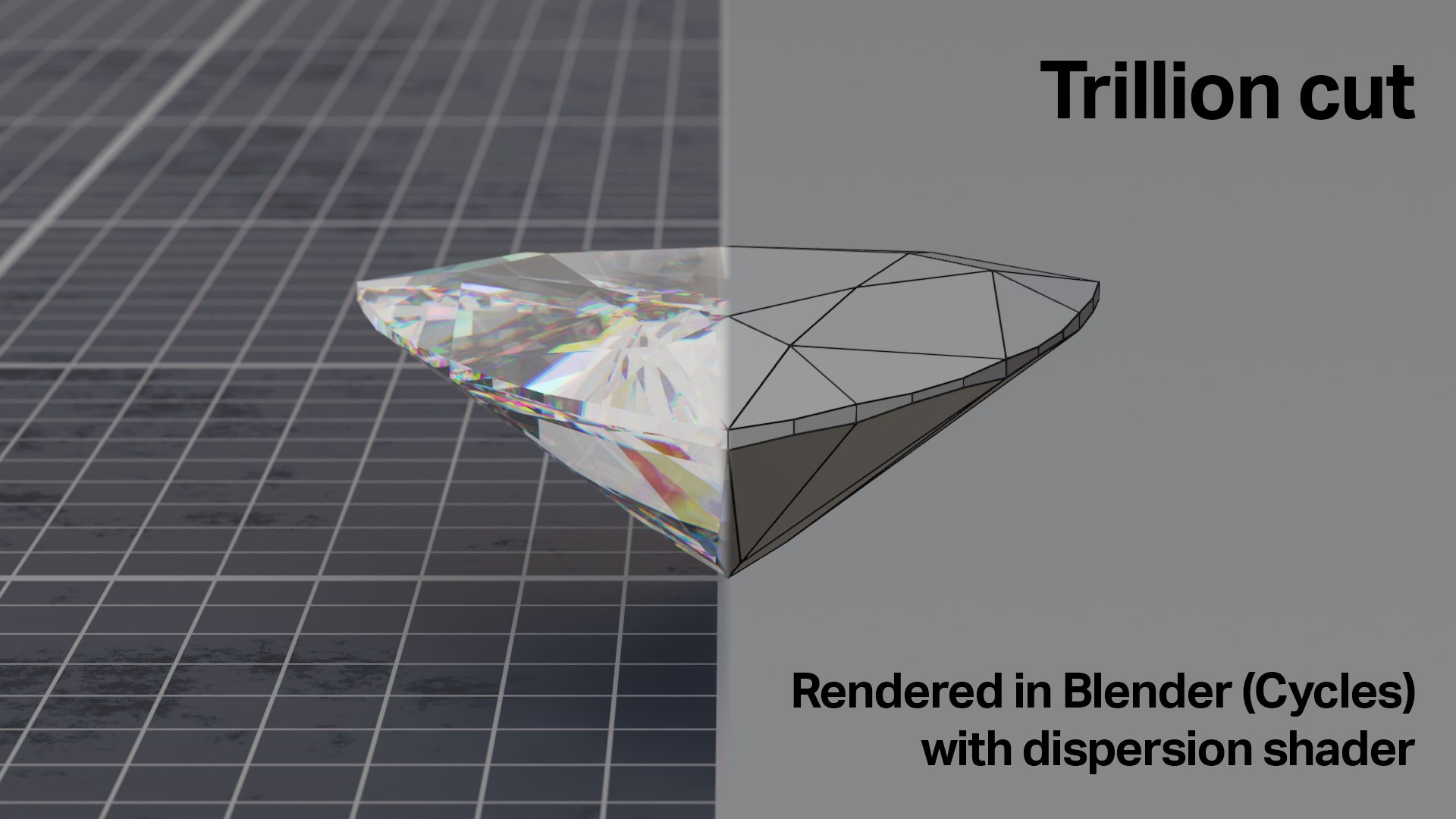 Pack of 18 gem cuts for jewelry - diamonds 3D model https://p.turbosquid.com/ts-thumb/9X/DVkhOp/aK/trillion_cut_1/png/1698652552/1920x1080/fit_q87/334b59536fb61671e0c2fd9c20fff9f4a35186f1/trillion_cut_1.jpg