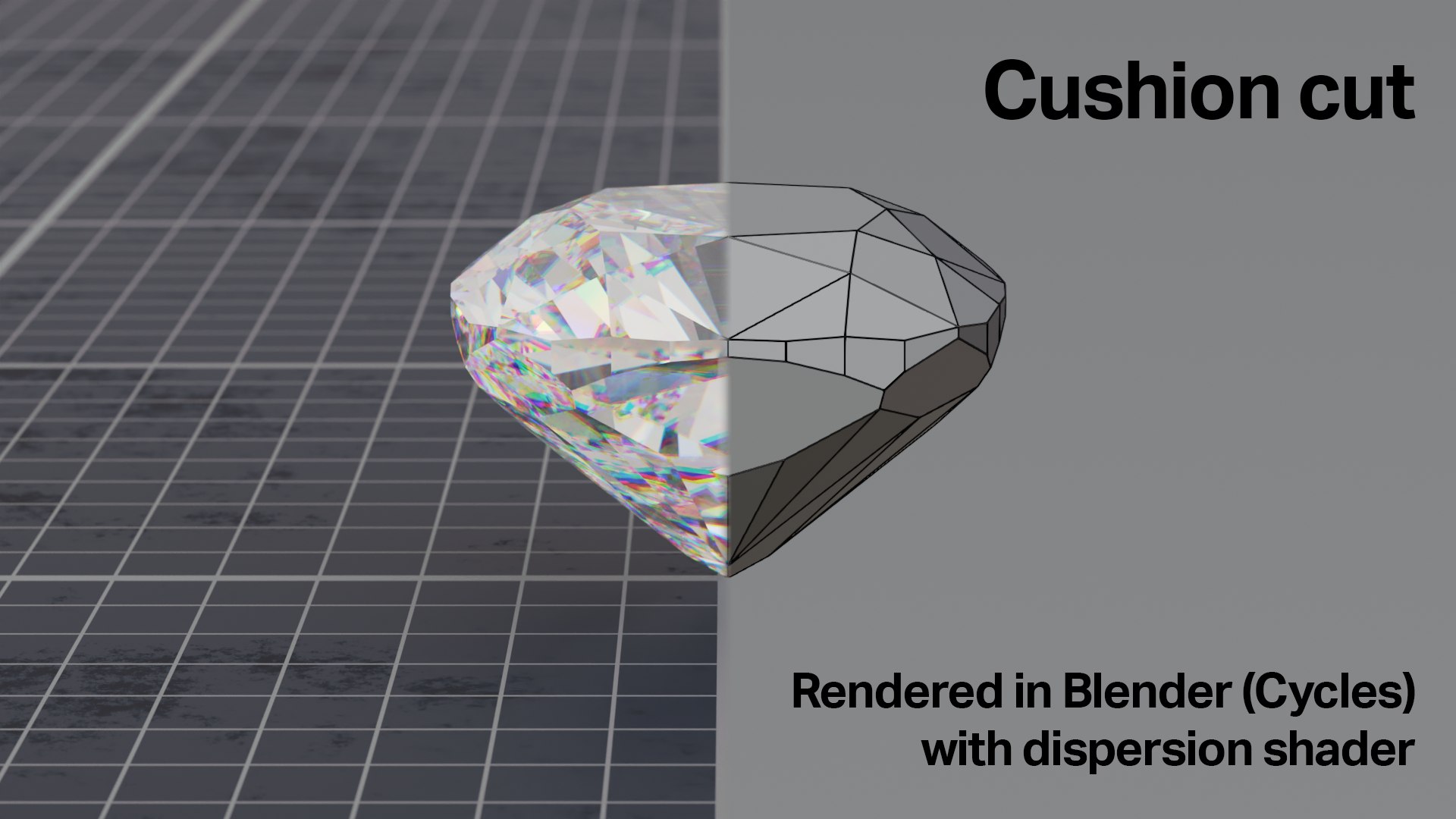 Pack of 18 gem cuts for jewelry - diamonds 3D model https://p.turbosquid.com/ts-thumb/9X/DVkhOp/fL/cushion_cut_1/png/1698652396/1920x1080/fit_q87/332a16765952c7cd131f95c6c8c1242fe239a172/cushion_cut_1.jpg
