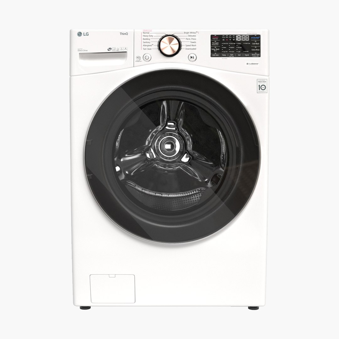 LG ThinQ Washing and Dryer Machine model TurboSquid 2091306