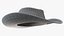 realistic cowboy hat 3D model