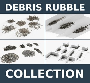 debris rubble 4 collections 3d max