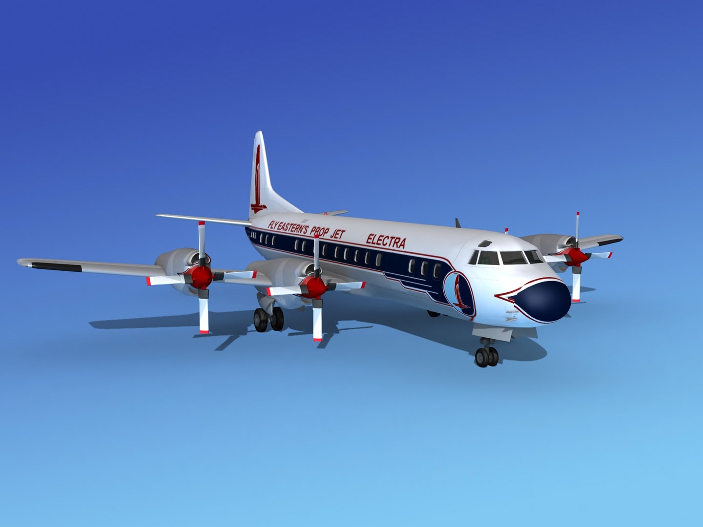 3d Model Propellers Electra Airline Lockheed