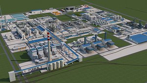 3D Chemical Plant 5 model