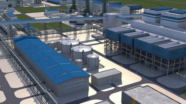 3D Chemical Plant 5 model - TurboSquid 1802842