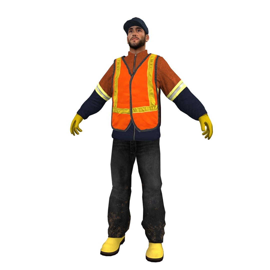 worker man 3d model