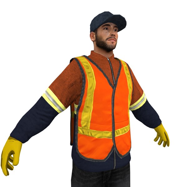 worker man 3d model