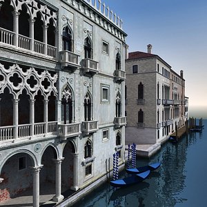 Venice Palaces - Grand Canal Scene