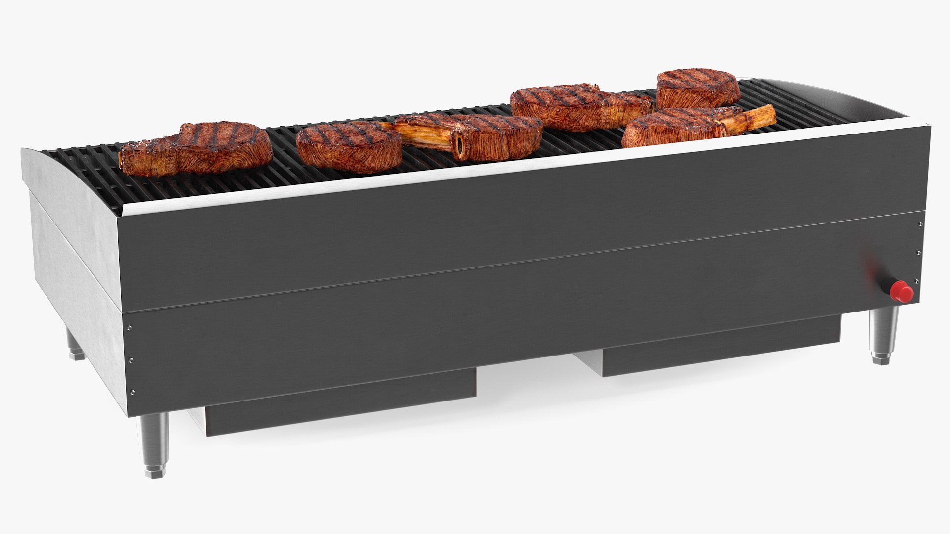 countertop stainless steel charbroiler 3D model https://p.turbosquid.com/ts-thumb/9X/Q8tErX/Z0VnPNWa/countertopstainlesssteelcharbroilerwithmeatmb3dmodel008/jpg/1598063152/1920x1080/fit_q87/645d322bbcde7791df085241dadb0ca2e37bf015/countertopstainlesssteelcharbroilerwithmeatmb3dmodel008.jpg