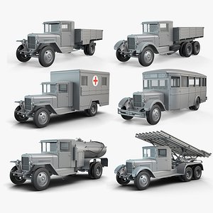 ZiS Trucks High-Poly Collection