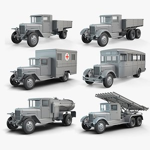 ZiS Trucks High-Poly Collection