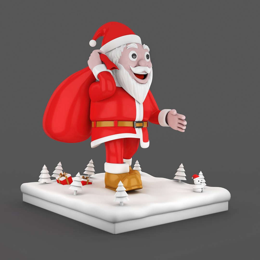 Santa Claus 3D https://p.turbosquid.com/ts-thumb/9X/SQD6Y1/yw/10002/jpg/1667035900/1920x1080/fit_q87/8d576478c7def9e9bbf849bb97f515abeb3fe223/10002.jpg