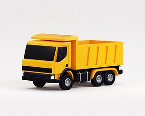 3D model Cartoon Dump Truck 3D model