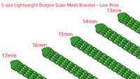 5size Lightweight Dragon Scale Mesh Bracelet