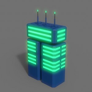 PBR Sci-Fi Building A36 3D