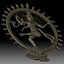 Nataraja Shiva dancing bas-relief for CNC router or 3D printer
