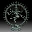 Nataraja Shiva dancing bas-relief for CNC router or 3D printer