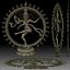 Nataraja Shiva dancing bas-relief for CNC router or 3D printer