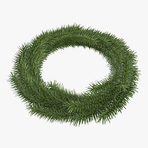 3D model wreath christmas