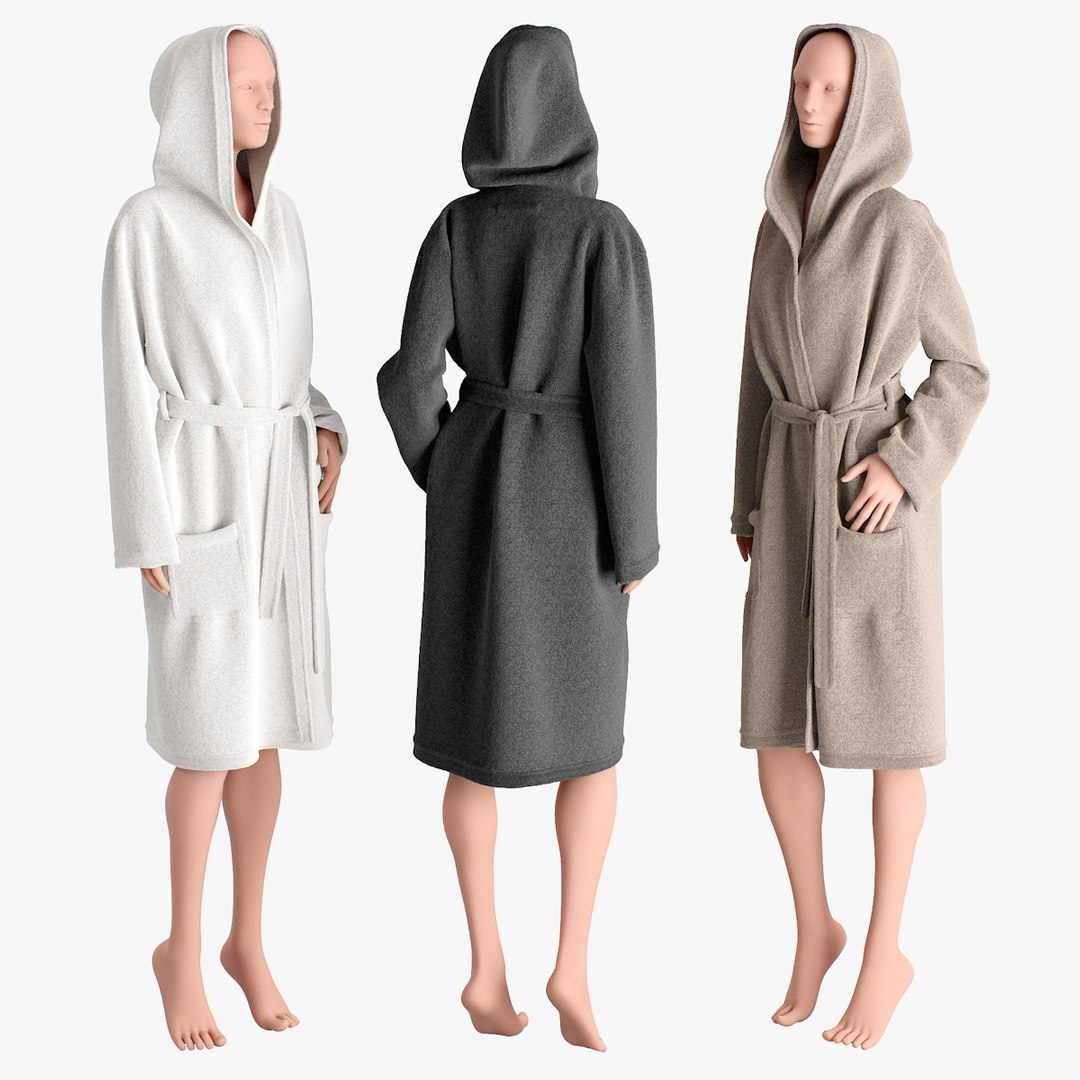 3D Bathrobe Mannequin Set 06 model TurboSquid 2004299