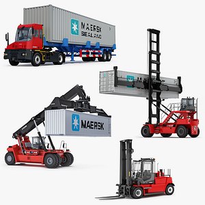 Kalmar Terminal Container Machines Reach Stacker Crane Truck
