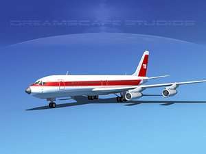 3d model 707-320 airlines boeing 707