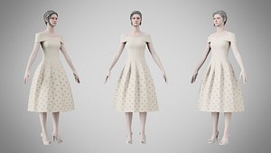 Dress 42 Citrine White model