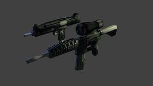 3d model assault rifle m4 carbine