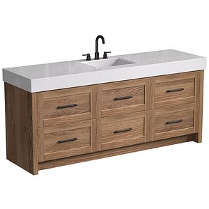 Bathroom furniture Cabinet with washbasin 3D model