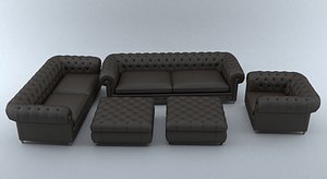 3D Chester Sofa