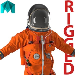 US Advanced Crew Escape Suit ACES Rigged for Maya