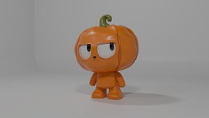 3D Cartoon Halloween Pumpkin Character 3D Printable figure