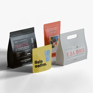 Various Coffee Bags 3D