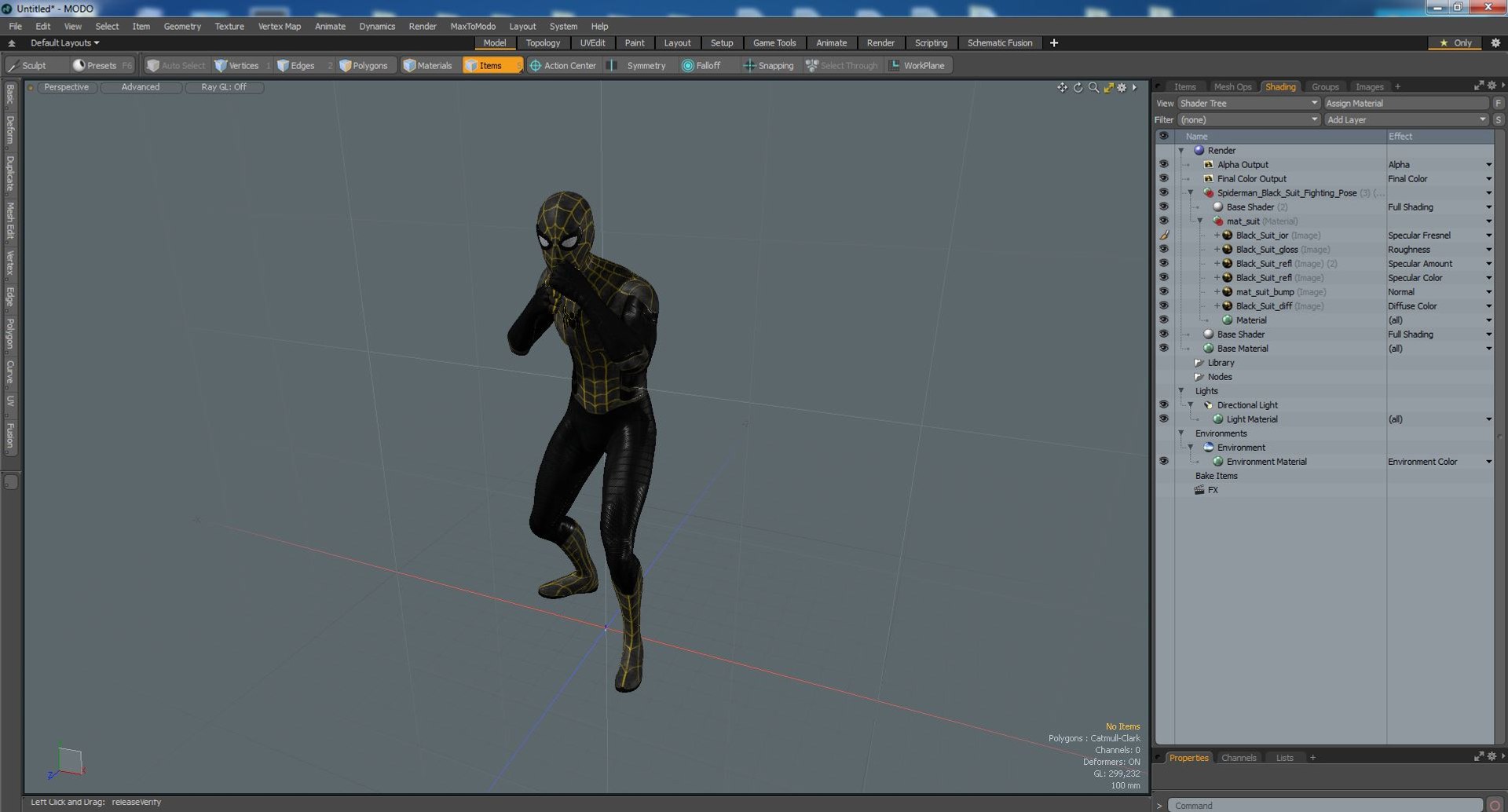 3D model Spiderman Black Suit Fighting Pose - TurboSquid 2092105