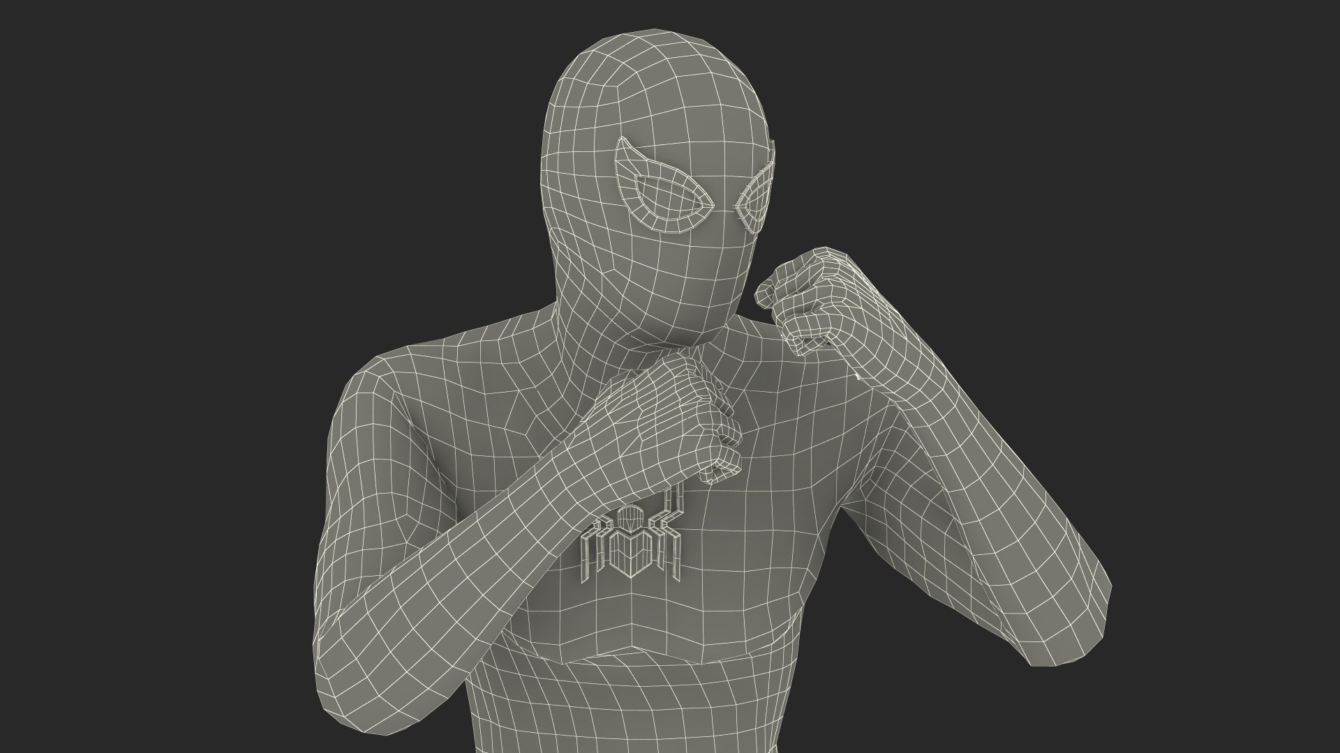3D model Spiderman Black Suit Fighting Pose - TurboSquid 2092105
