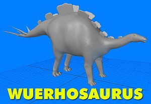wuerhosaurus 3d model
