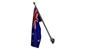 flag of Australia on 25 degree angled pole