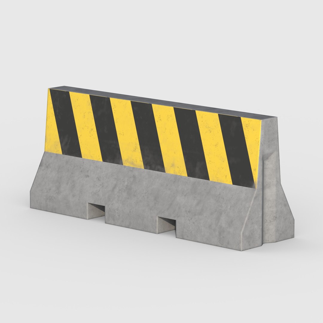 Concrete Traffic Barrier Model - TurboSquid 2114417