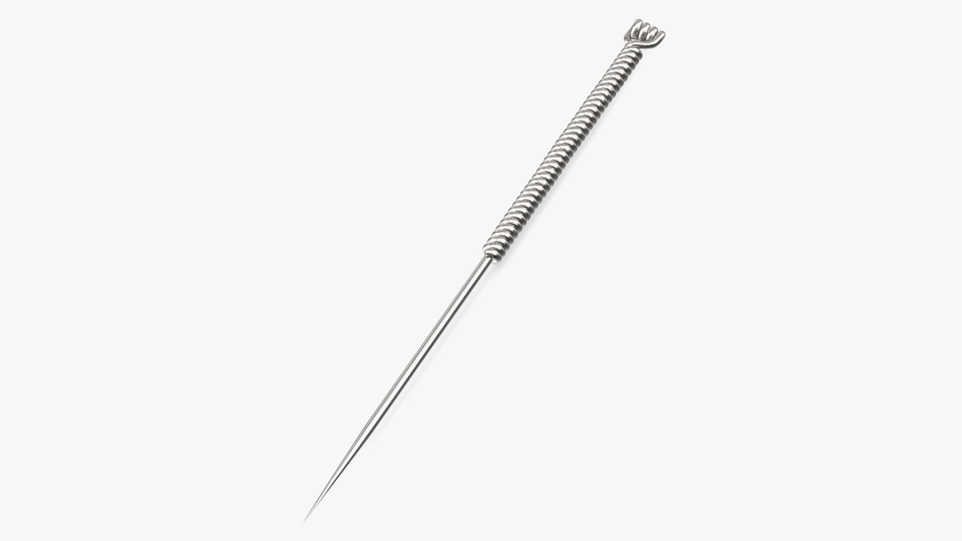 Short Acupuncture Needle Silver 3D model preview