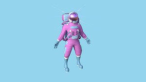 Astronaut Outfit 04 - Pink Blue - Character Design Fashion 3D model