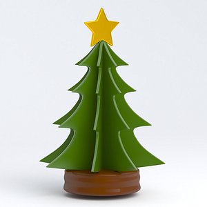 3D christmas tree table show piece model