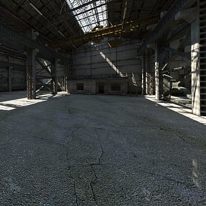 Old  Industrial Factory Interior 1 model