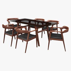 7 Piece Dining Set 3D