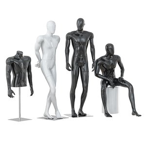 3D male mannequins