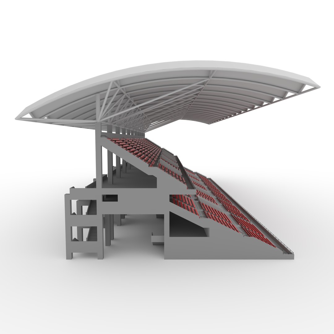 3D Stadium Tribune 01 - TurboSquid 2371012