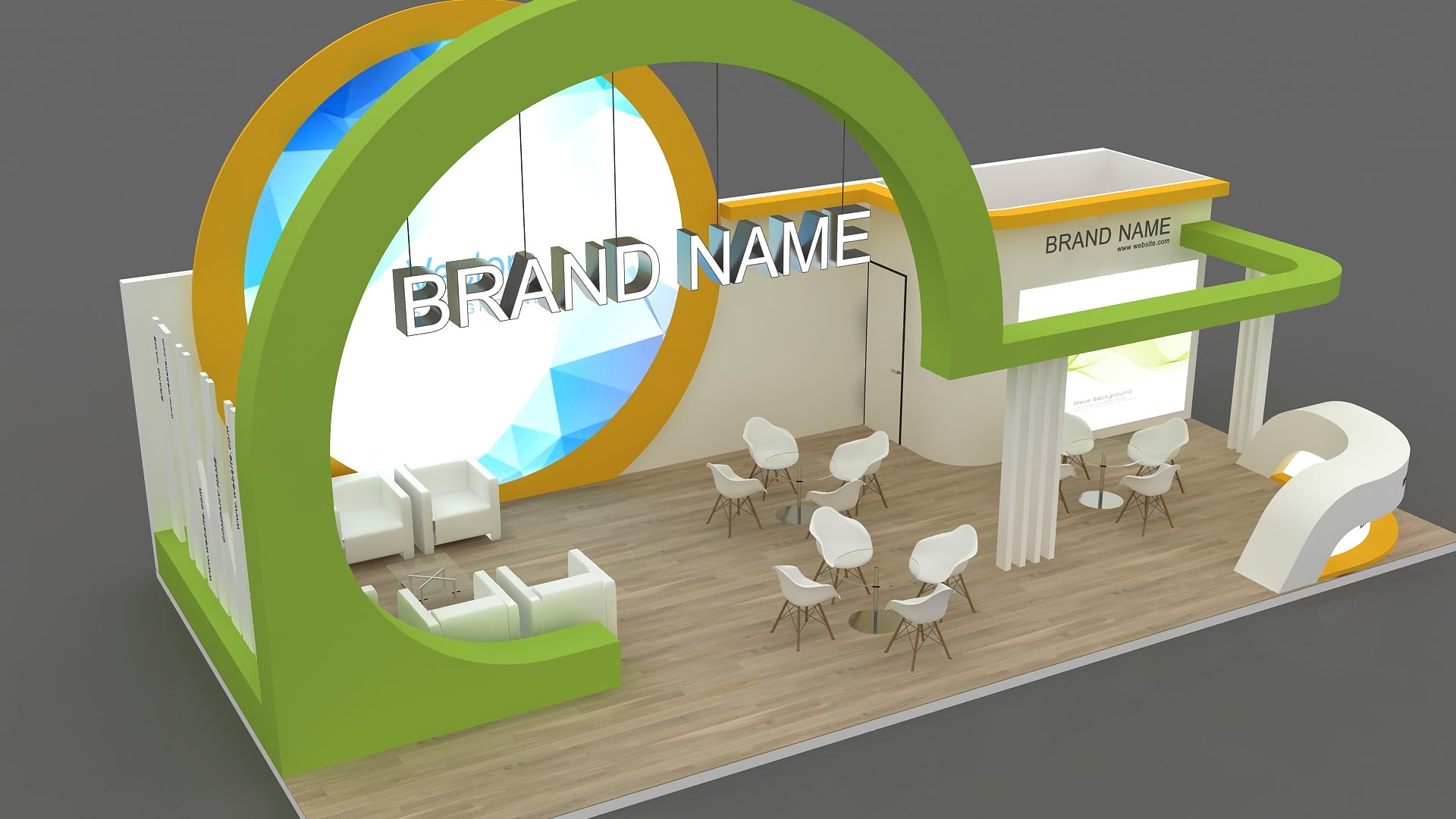 3d Booth Model Turbosquid 2420610