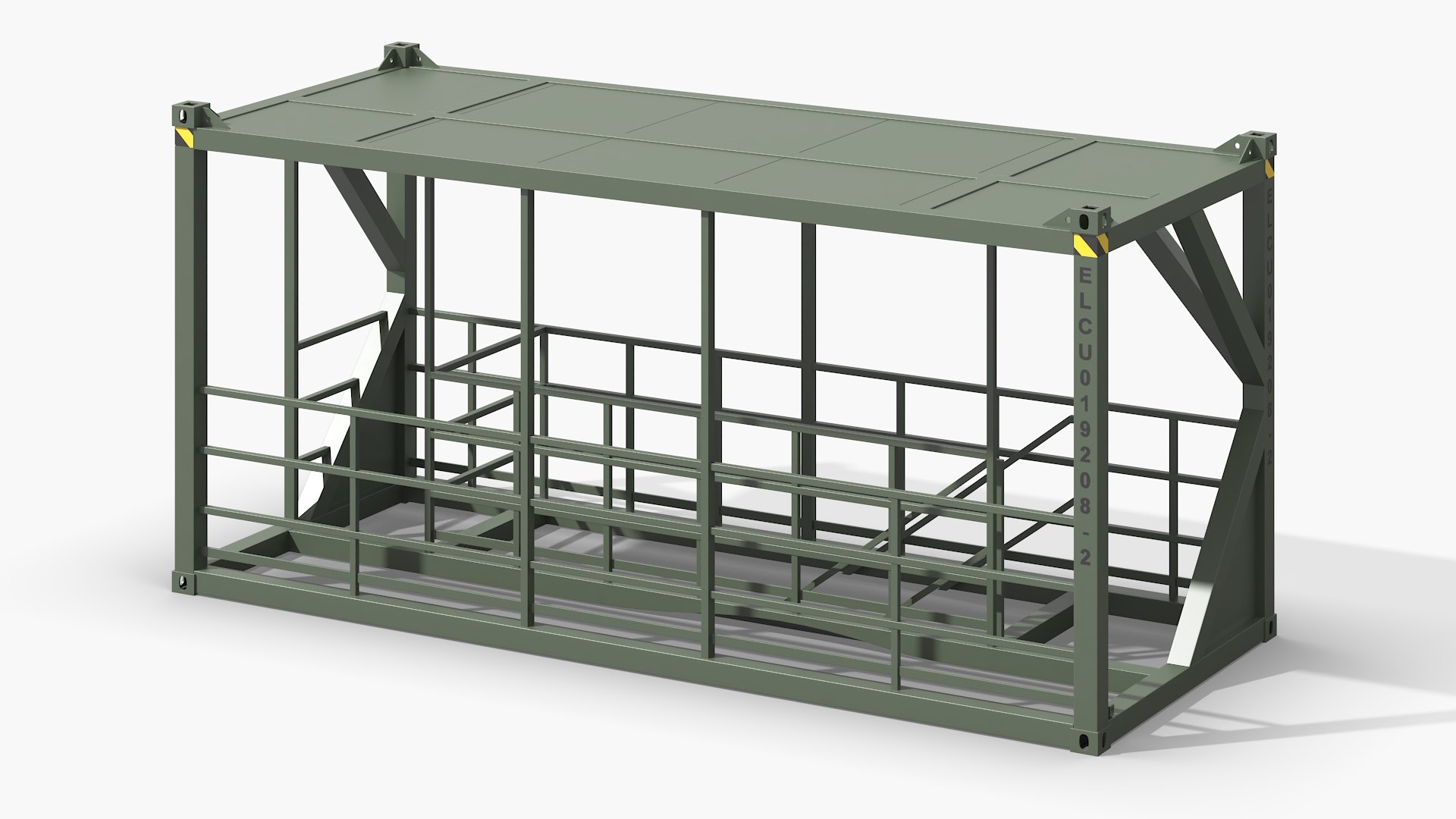 3D Site Access Stair Container Green - TurboSquid 2433504