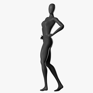 Rigged Female Mannequin 3D model