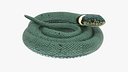 Grass Snake Green Rigged for Maya